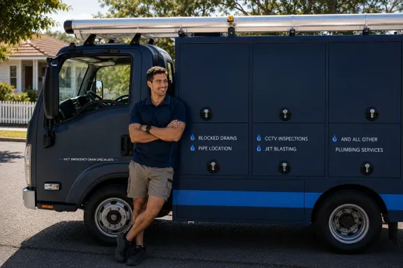 Licensed Campbelltown plumber at the van
